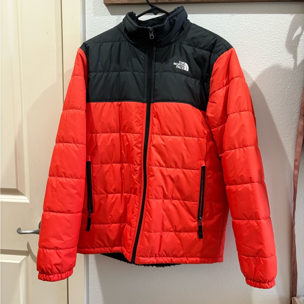 The North Face Red and Black Quilted Jacket